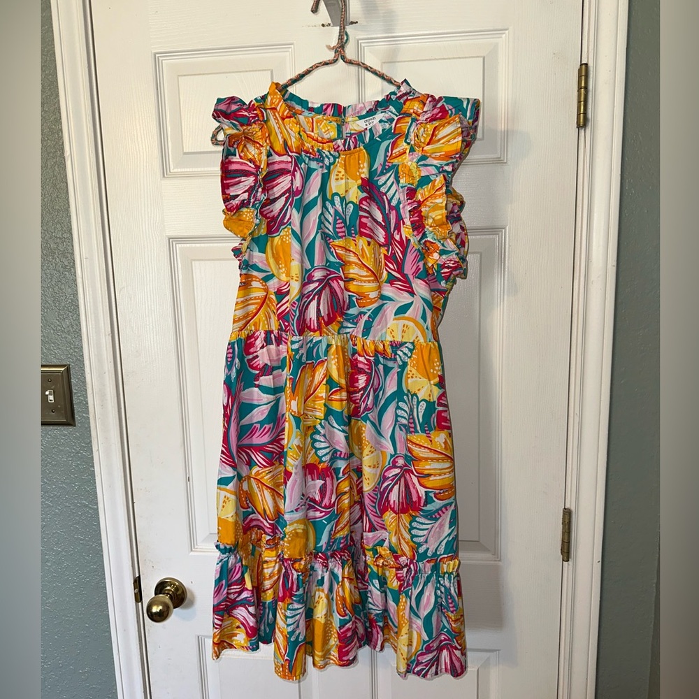 Crown & Ivy Multicolor Floral Dress size M